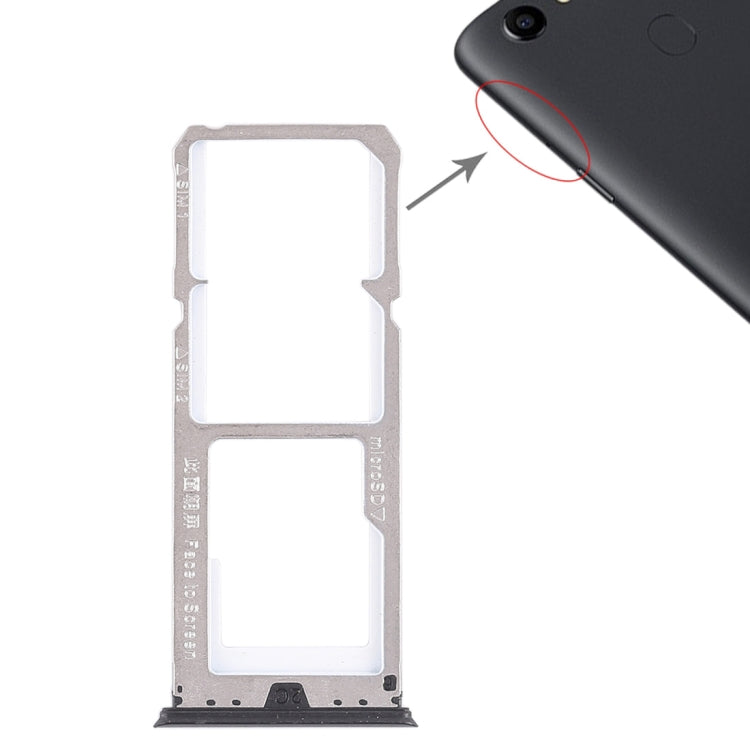 Per OPPO A73 / F5 2 x vassoio scheda SIM + vassoio scheda micro SD, For OPPO A73