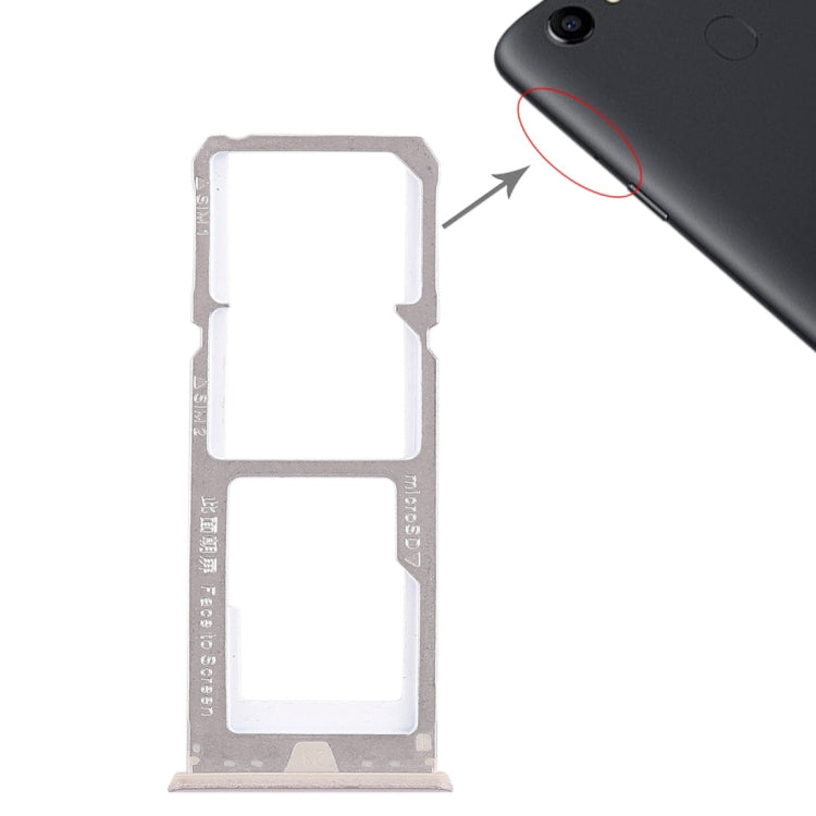 For OPPO A73 / F5 2 x SIM Card Tray + Micro SD Card Tray, For OPPO A73