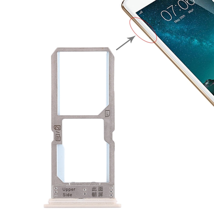 For Vivo Y67 SIM Card Tray + SIM Card Tray / Micro SD Card Tray, For Vivo Y67