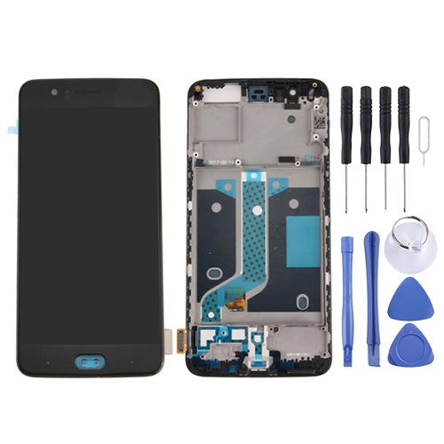 For OnePlus 5 Digitizer Full Assembly OEM LCD Screen with Frame, For OnePlus 5