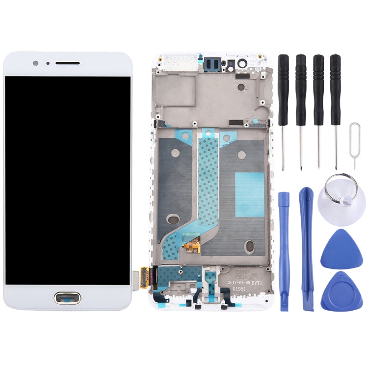 For OnePlus 5 Digitizer Full Assembly OEM LCD Screen with Frame, For OnePlus 5