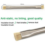 Anti-static Brush ESD Safe Motherboard Cleaning Tools for Cell Phone PCB Electronic Repair Tools, Double Head Brush White