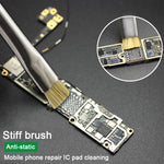 Anti-static Brush ESD Safe Motherboard Cleaning Tools for Cell Phone PCB Electronic Repair Tools, Double Head Brush White
