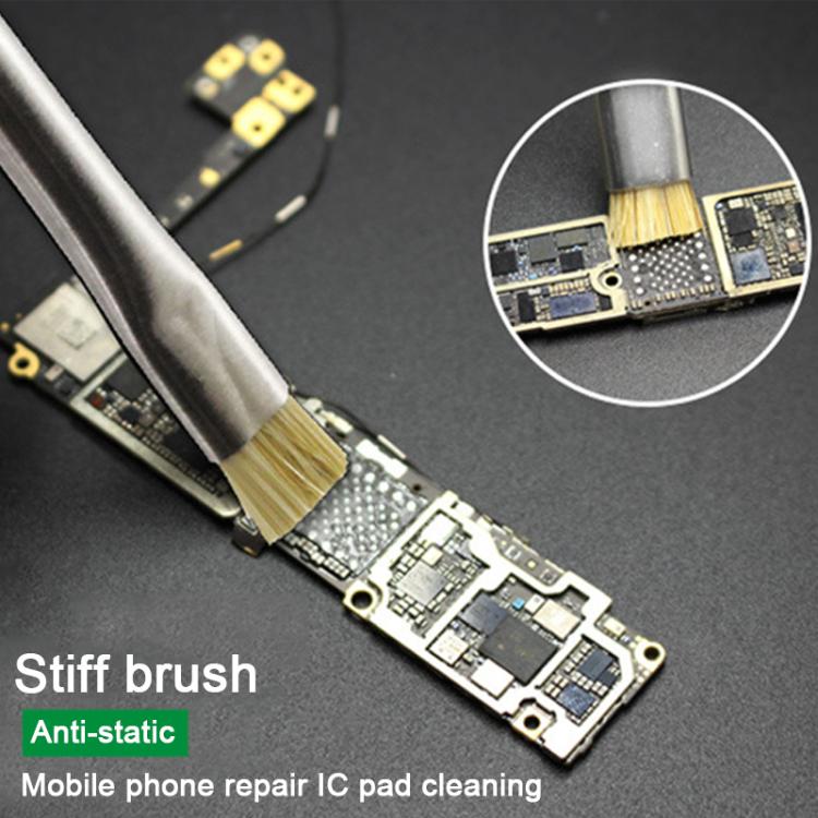 Anti-static Brush ESD Safe Motherboard Cleaning Tools for Cell Phone PCB Electronic Repair Tools, Double Head Brush White