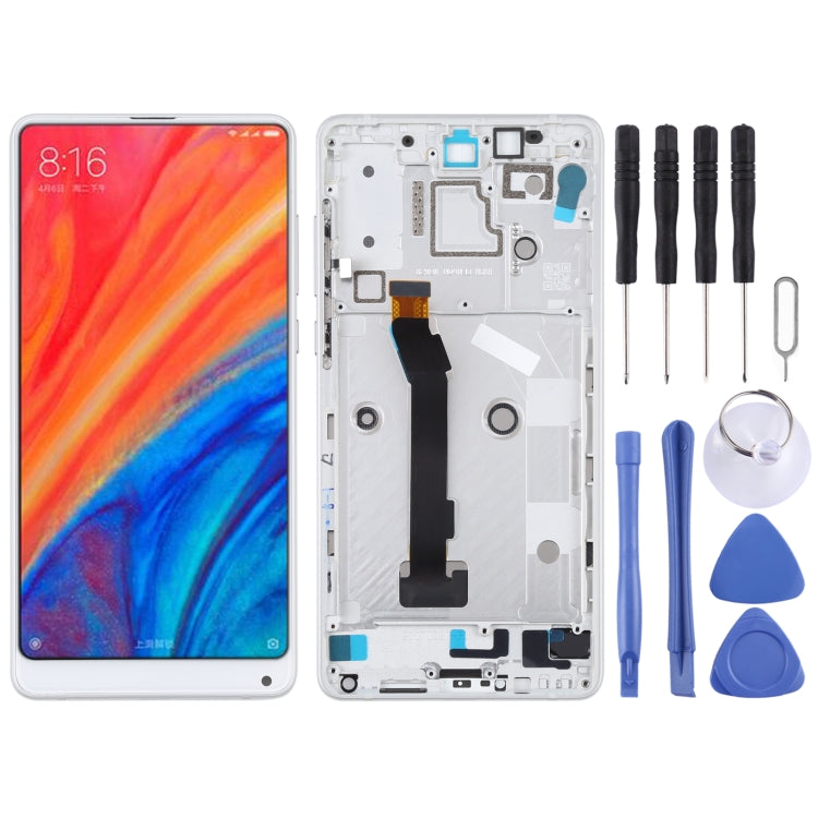 LCD Screen and Digitizer Full Assembly with Frame for Xiaomi MI Mix 2S, For Xiaomi MI Mix 2S