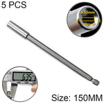 5 PZ 1/4 Testa di lotto elettrica Alto magnetismo Biella Trapano a pistola Manicotto per asta di prolunga Giunto a rotazione rapida, Lunghezza: 150mm, 150mm Joint