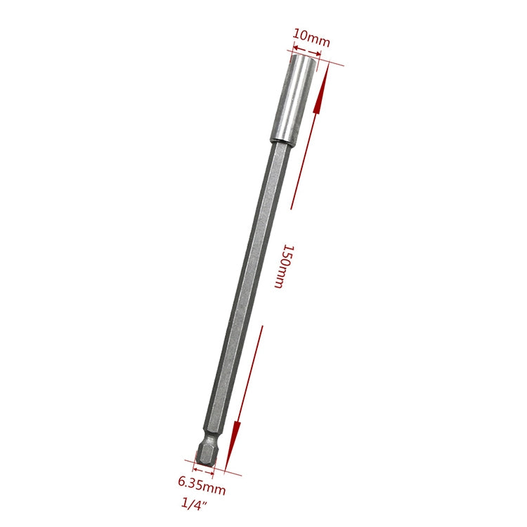 5 PZ 1/4 Testa di lotto elettrica Alto magnetismo Biella Trapano a pistola Manicotto per asta di prolunga Giunto a rotazione rapida, Lunghezza: 150mm, 150mm Joint