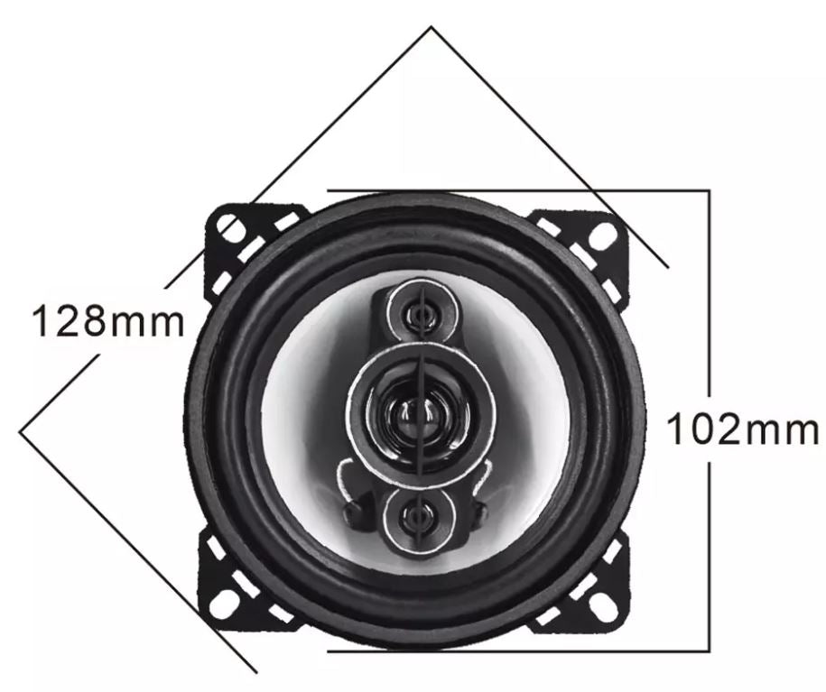 Coppia altoparlanti 4 vie con griglia 4" 250W 4 Ohm MF-1043 MF-1043 MusicFire SP194