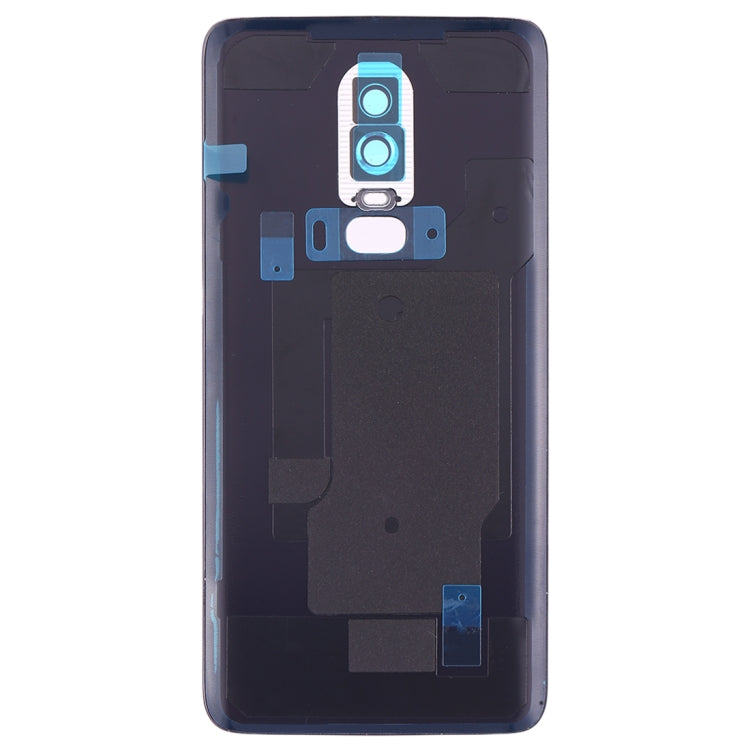 Per OnePlus 6 Cover posteriore batteria satinata con obiettivo fotocamera, For OnePlus 6 (Frosted Black)