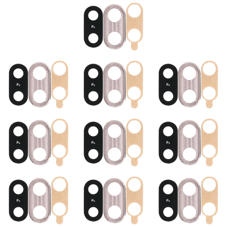 For Huawei Nova 3 10pcs Rear Camera Frame with Lens Cover and Adhesive, For Huawei Nova 3, Huawei Nova 3