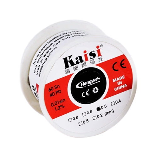 Filo per saldatura al piombo e stagno con nucleo in colofonia Kaisi da 0,5 mm per lavori di saldatura, 50 g, 0.5mm 50g