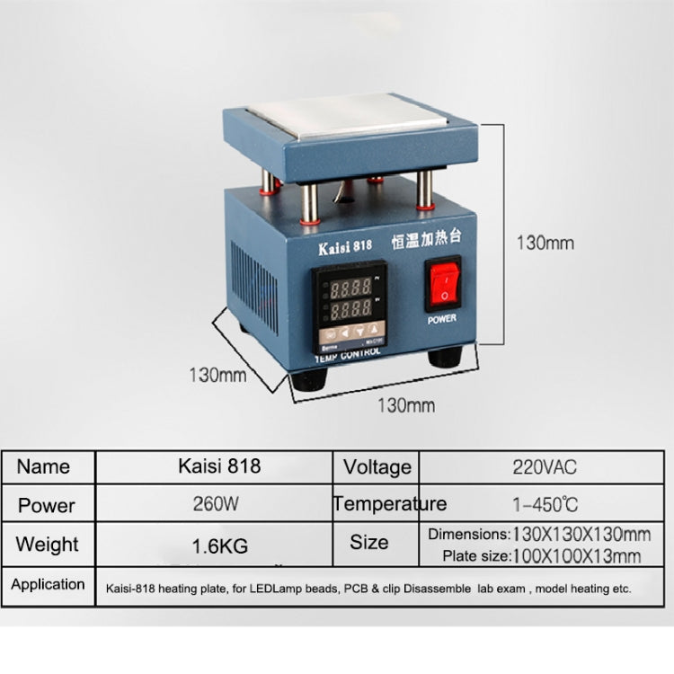 Piastra riscaldante a temperatura costante per stazione di riscaldamento Kaisi 818, spina americana, Kaisi 818 US Plug, Kaisi 818 EU Plug