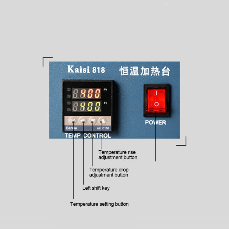 Piastra riscaldante a temperatura costante per stazione di riscaldamento Kaisi 818, spina americana, Kaisi 818 US Plug, Kaisi 818 EU Plug