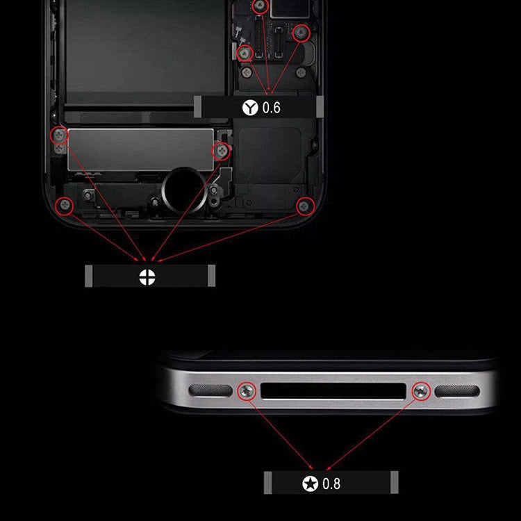 Kaisi K-222 Cacciaviti di precisione Strumento di apertura e riparazione professionale per telefoni cellulari Tablet PC (Torx: T2), Torx: T2