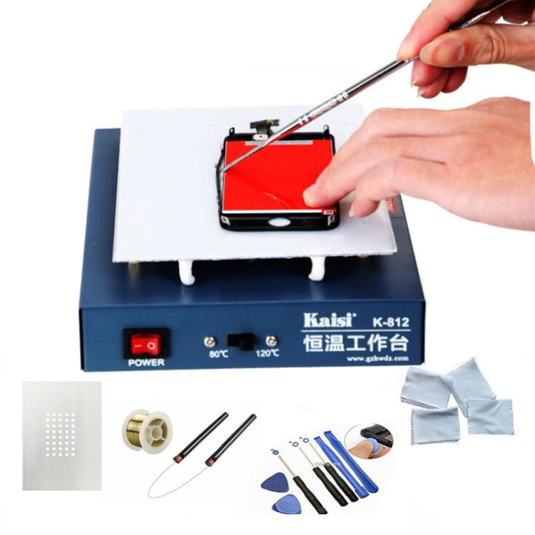 Kaisi K-812 Constant Temperature Heating Plate LCD Screen Open-end Separator Desoldering Station, US Plug, Kaisi K-812 US Plug, Kaisi K-812 EU Plug