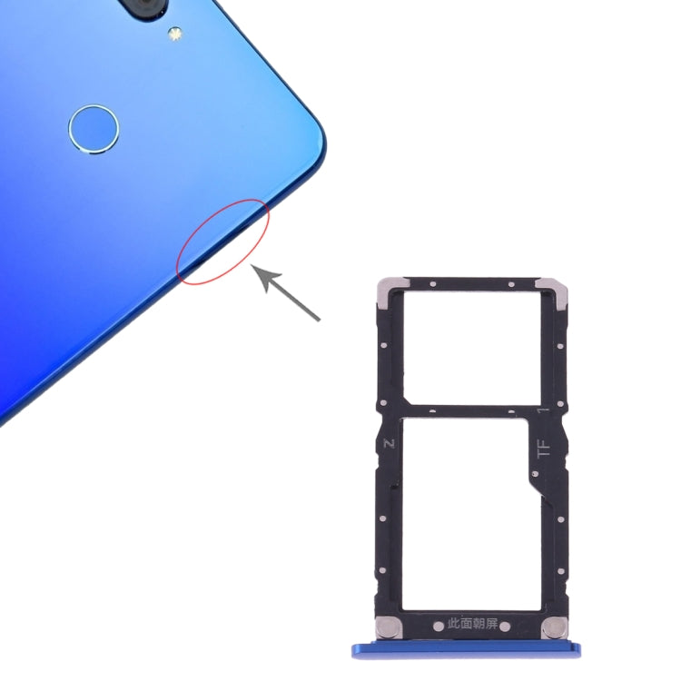 Vassoio scheda SIM + scheda SIM / scheda micro SD per Xiaomi Mi 8 Lite, For Xiaomi Mi 8 Lite