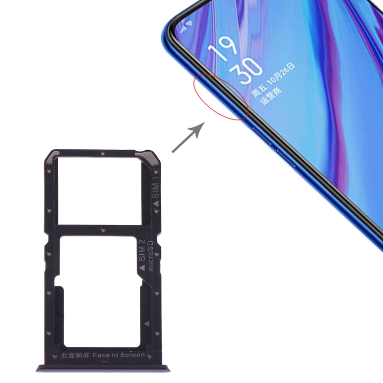 For OPPO A9 SIM Card Tray + SIM Card/Micro SD Card, For OPPO A9