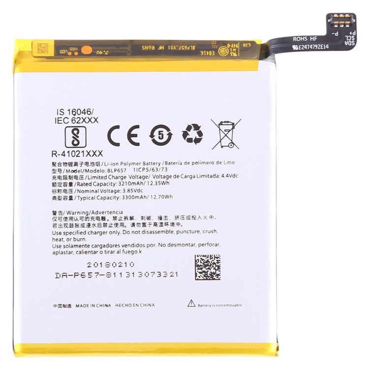 Batteria ai polimeri di litio BLP657 da 3210 mAh per OnePlus 6, For OnePlus 6