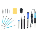 JIAFA JF-8125 Set di strumenti per saldatore 18 in 1 con borsa, spina europea, JF-8125