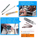 JAKEMY JM-P14 Set di strumenti di riparazione per saldatura Cassetta degli attrezzi Borsa Spellafili Pinza Cacciavite, Spina USA, JM-P14