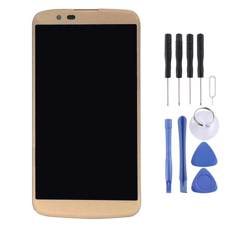 Schermo LCD e digitalizzatore assemblato completo con cornice per LG K10, For LG K10, For K10 with Frame White, For K10 with Frame Gold