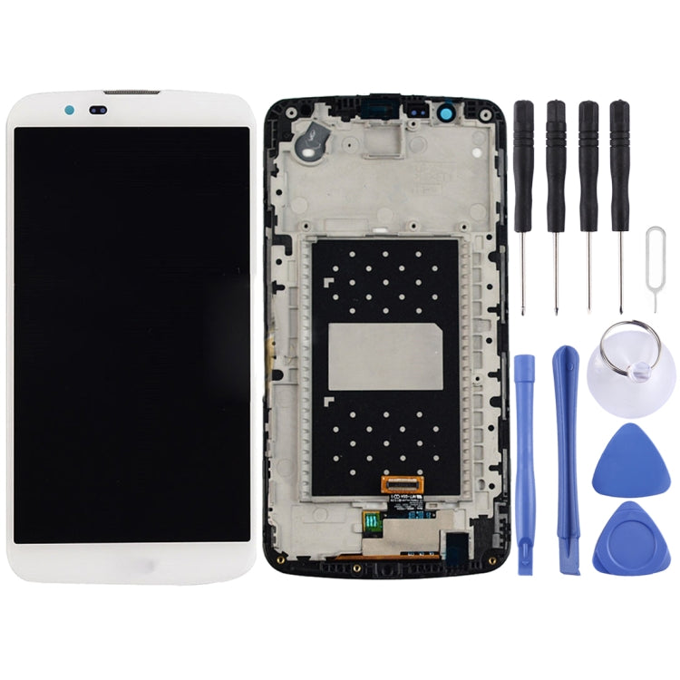 LCD Screen and Digitizer Complete Assembly with Frame for LG K10, For LG K10, For K10 with Frame White, For K10 with Frame Gold