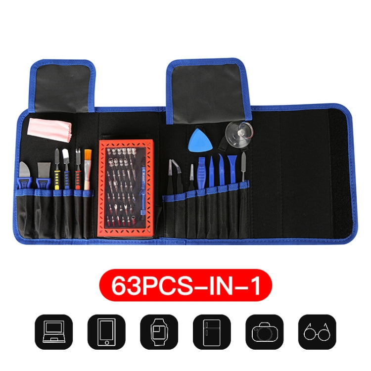 Kaisi K-1766 63 in 1 Magnetic Precision Electronics Screwdriver Set Hand Tools for Phone Repair Tool Kit, K-1766