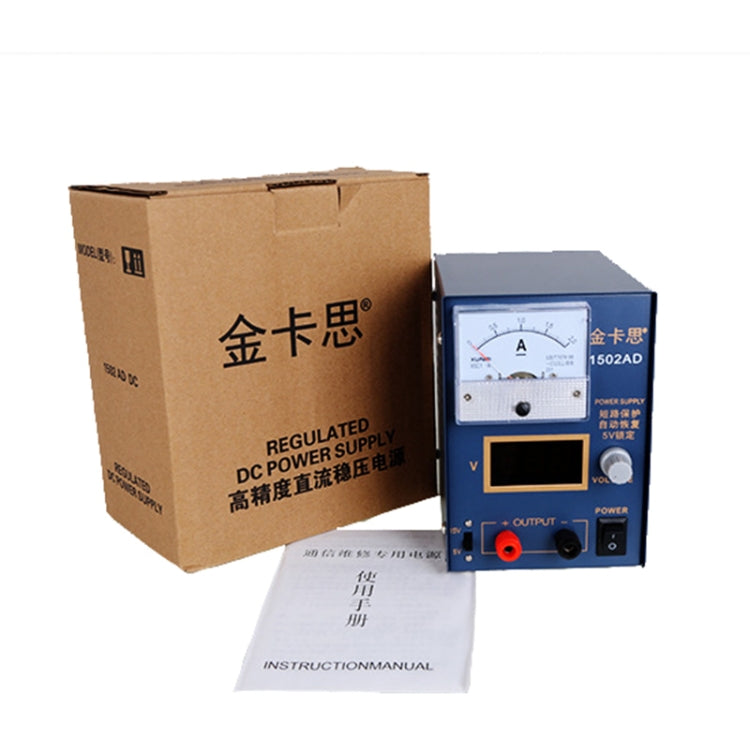 Kaisi KS-1502AD 15V 2A DC Voltage Regulator Stabilizer Ammeter Adjustable Power Supply Repair Tools, EU Plug, US Plug