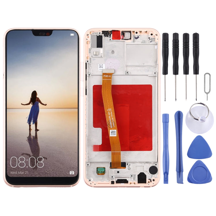 LCD Screen and Digitizer Full Assembly with Frame for Huawei P20 Lite / Nova 3e, For Huawei P20 Lite / Nova 3e