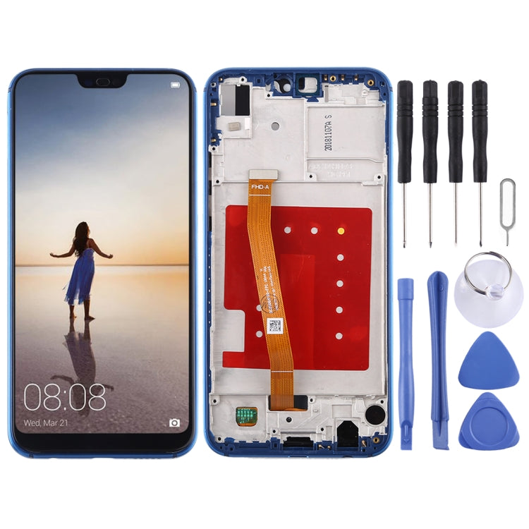 LCD Screen and Digitizer Full Assembly with Frame for Huawei P20 Lite / Nova 3e, For Huawei P20 Lite / Nova 3e