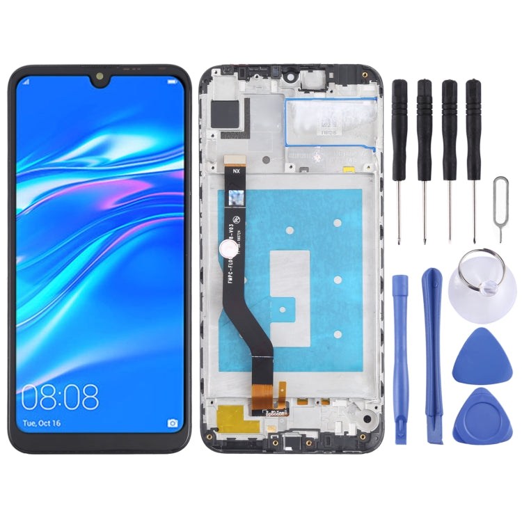 LCD Screen and Digitizer Full Assembly with Frame for Huawei Y7 (2019) (High Version), For Huawei Y7 (2019)