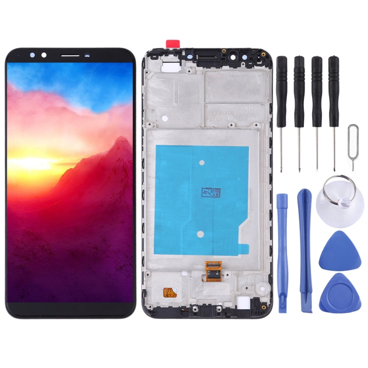 Schermo LCD e digitalizzatore assemblato completo con cornice per Huawei Y7 (2018), For Huawei Y7 (2018)