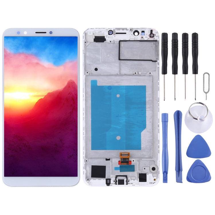 Schermo LCD e digitalizzatore assemblato completo con cornice per Huawei Y7 (2018), For Huawei Y7 (2018)