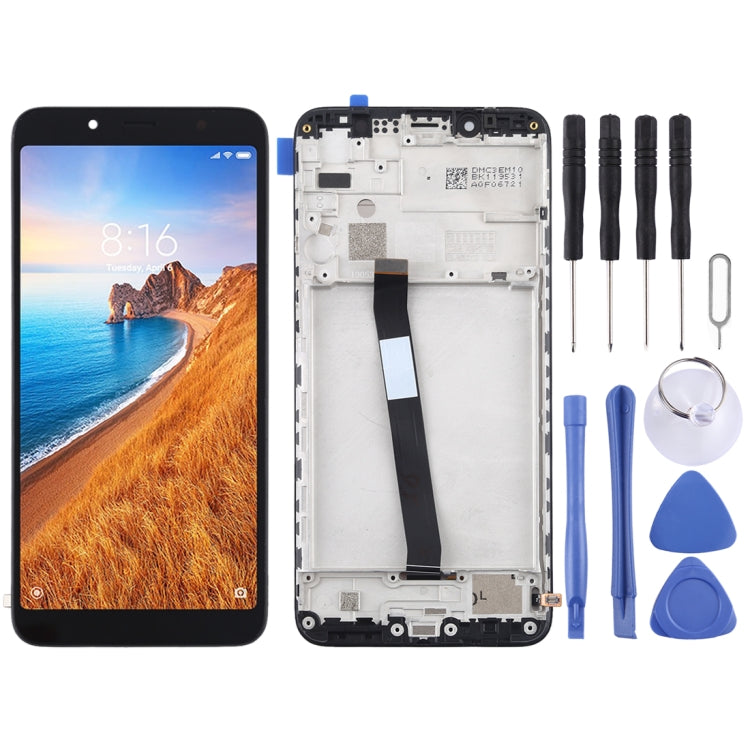 LCD Screen and Digitizer Full Assembly with Frame for Xiaomi Redmi 7A, For Xiaomi Redmi 7A