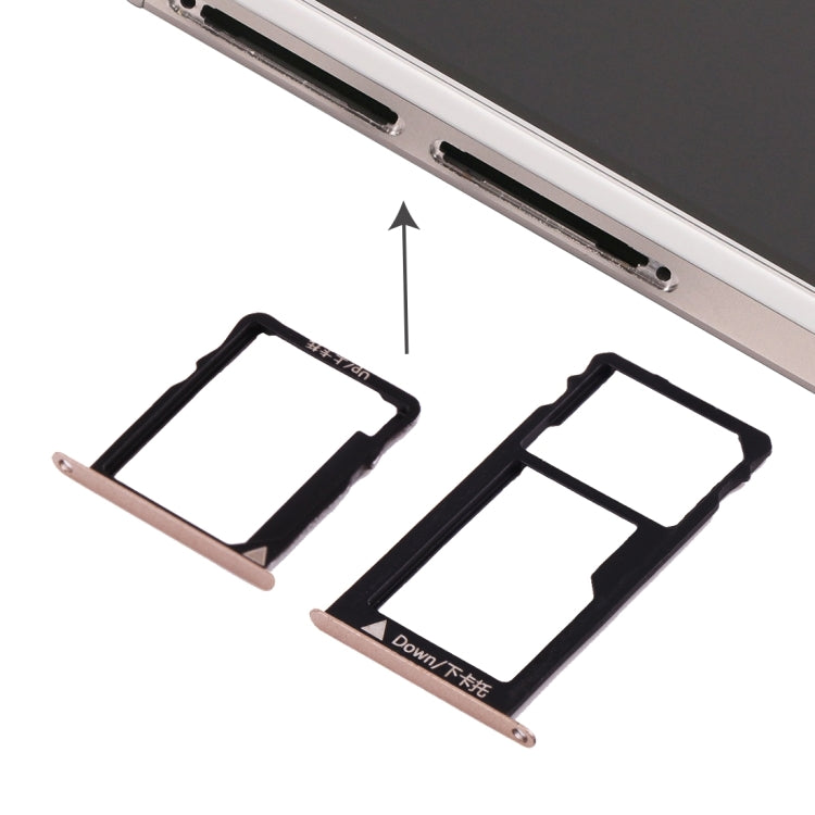 For Huawei Honor 5X / GR5 Micro SIM Card Tray + Nano SIM and Micro SD Card Tray, For Huawei Honor 5X, For Huawei 5X