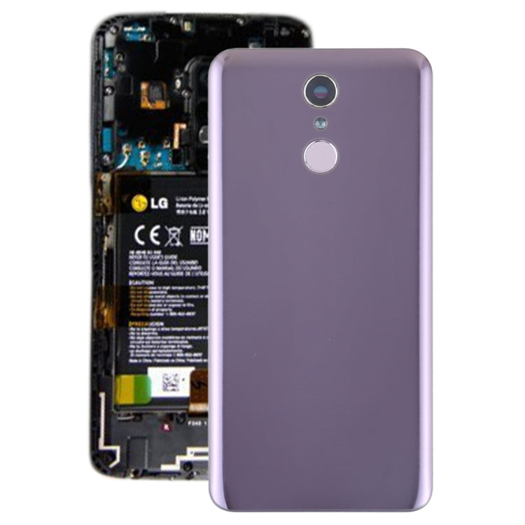 Back Battery Cover with Camera Lens and Fingerprint Sensor for LG Q7 / Q7+, For LG Q7, For LG Q7 (Purple)