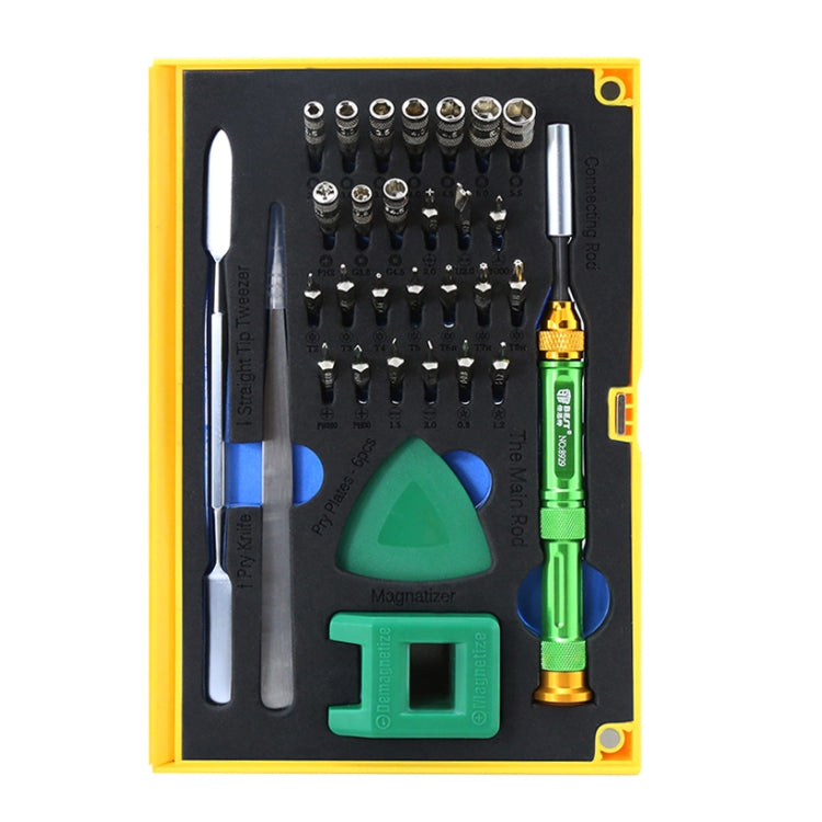 BEST BST-8929 Kit cacciavite con punta magnetica Set di cacciaviti professionali 37 in 1, BST-8929