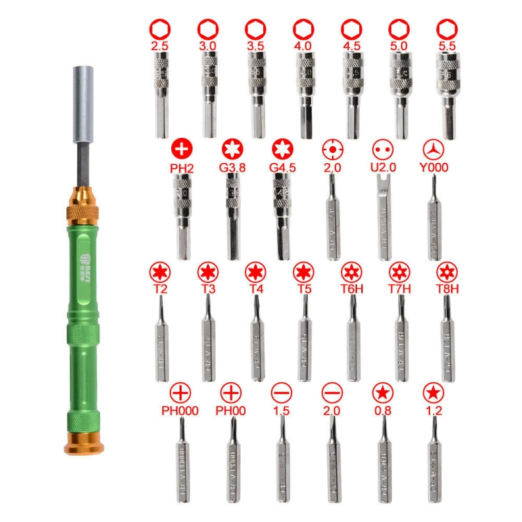 BEST BST-8929 Kit cacciavite con punta magnetica Set di cacciaviti professionali 37 in 1, BST-8929