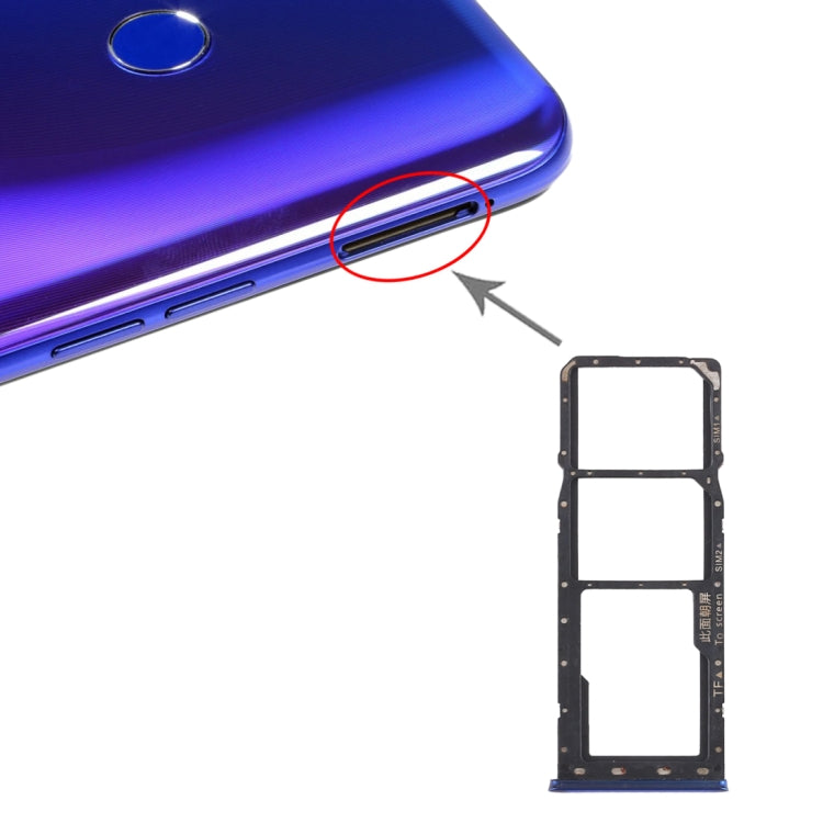 Per OPPO Realme 3 Pro / Realme X Lite Vassoio scheda SIM + Vassoio scheda SIM + Vassoio scheda micro SD, For OPPO Realme 3 Pro / Realme X Lite