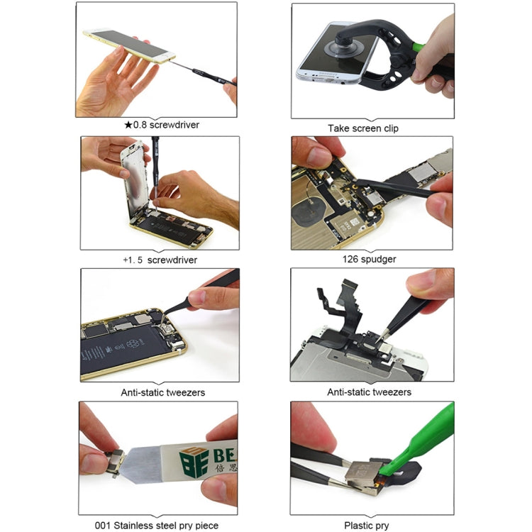 8 in 1 BEST BST-609 Strumenti di apertura del kit di strumenti di riparazione per telefoni cellulari, BST-609