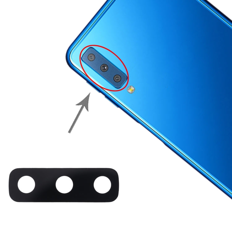 Obiettivo fotocamera posteriore da 10 pezzi per Galaxy A7 (2018) A750F/DS, For Galaxy A7 (2018)