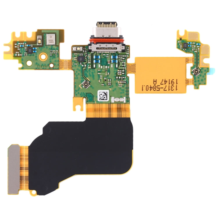 Original Charging Port Flex Cable + Microphone Flex Cable For Sony Xperia 1, For Sony Xperia 1