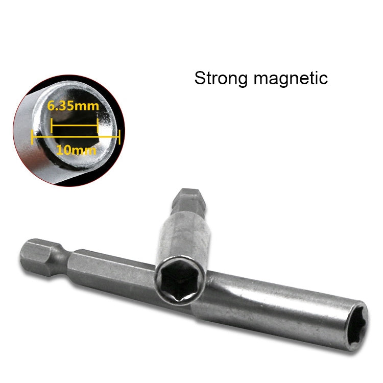 5 PZ 1/4 Testa di lotto elettrica Alto magnetismo Biella Trapano a pistola Manicotto per asta di prolunga Giunto a rotazione rapida, Lunghezza: 60mm, 60mm Joint