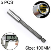5 PZ 1/4 Testa di lotto elettrica Alto magnetismo Biella Trapano a pistola Manicotto per asta di prolunga Giunto a rotazione rapida, Lunghezza: 100mm, 100mm Joint