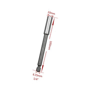 5 PZ 1/4 Testa di lotto elettrica Alto magnetismo Biella Trapano a pistola Manicotto per asta di prolunga Giunto a rotazione rapida, Lunghezza: 100mm, 100mm Joint