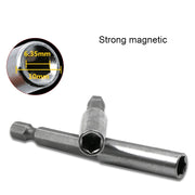 5 PZ 1/4 Testa di lotto elettrica Alto magnetismo Biella Trapano a pistola Manicotto per asta di prolunga Giunto a rotazione rapida, Lunghezza: 100mm, 100mm Joint