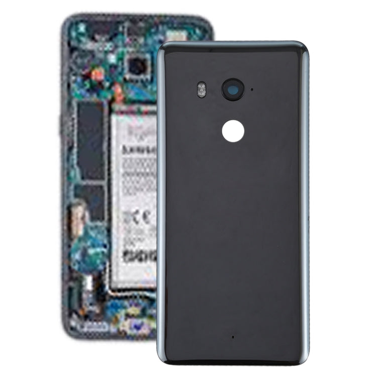 Battery Back Cover with Camera Lens for HTC U11+, For HTC U11+, For HTC U11+(Transparent Black)