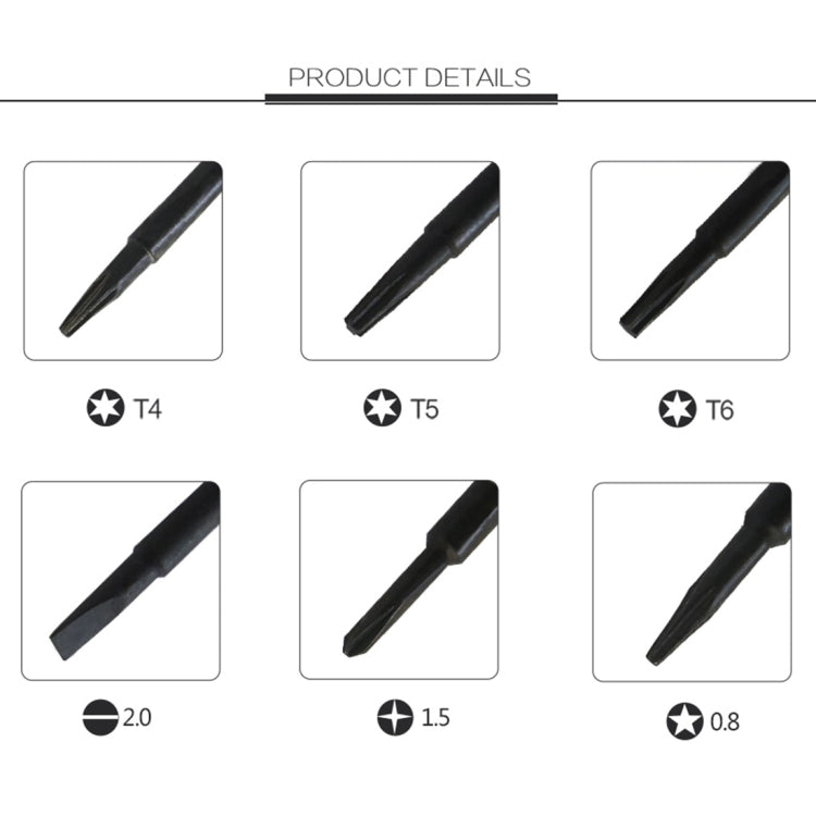 6 in 1 Precision Screwdriver Set Magnetic Electronic Screwdriver Set for Laptop Notebook Tablet, 9901S