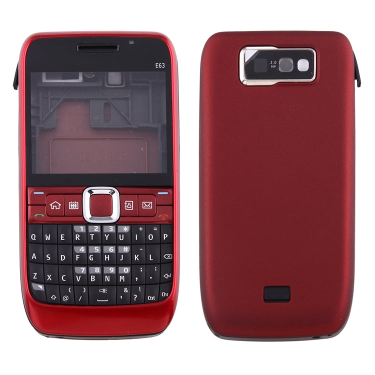 Full Housing Cover (Front Cover + Middle Frame + Battery Back Cover + Keypad) for Nokia E63, For Nokia E63, For E63(White)