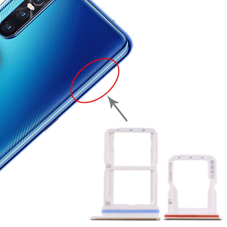 Per Vivo S1 Pro Vassoio scheda SIM + Vassoio scheda SIM + Vassoio scheda micro SD, For Vivo S1 Pro